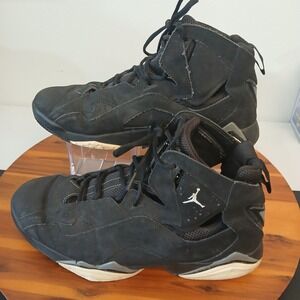 Nike Air Jordan True Flight Mens 12 Black Basketball Shoes Sneakers 342964-010